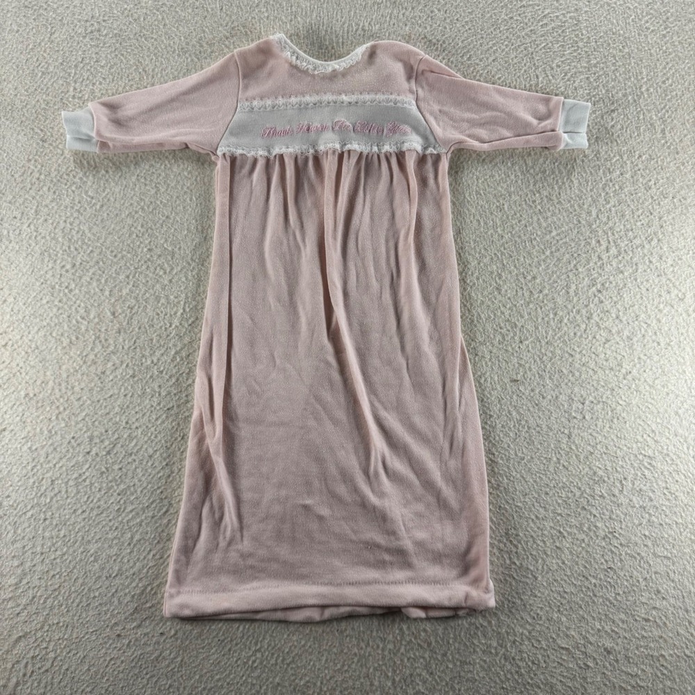 Little Me Sleeper Gown Infant OS Pink Thank Heaven For Little Girls Vintage